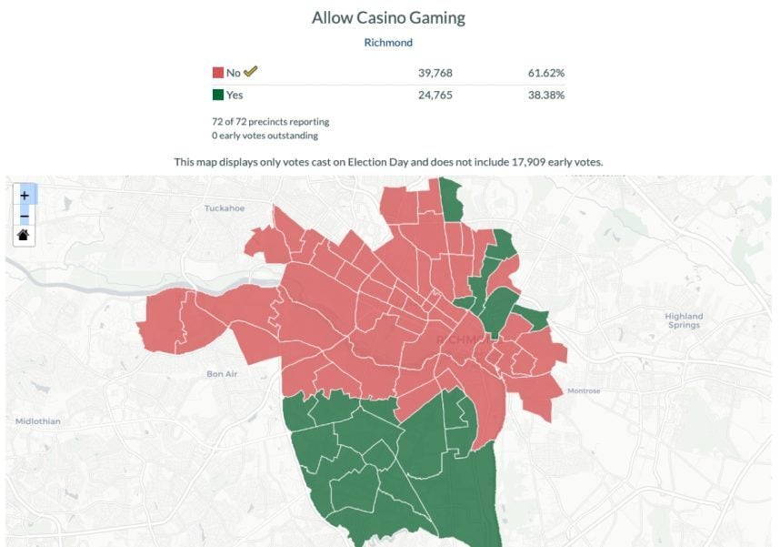 Failed Richmond Casino Referendum Campaign Spent Over $400 Per Vote